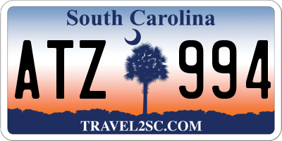 SC license plate ATZ994