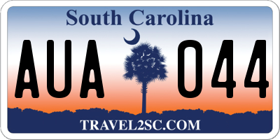 SC license plate AUA044
