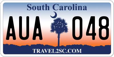SC license plate AUA048