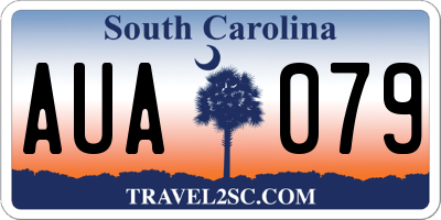SC license plate AUA079