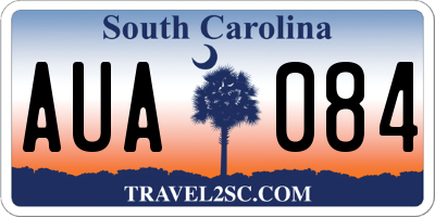 SC license plate AUA084