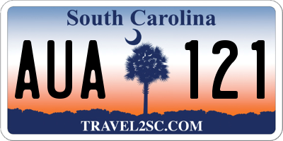 SC license plate AUA121