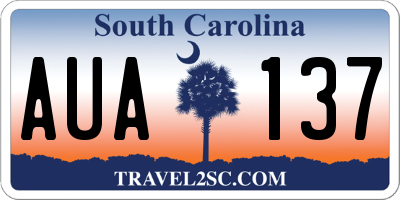 SC license plate AUA137