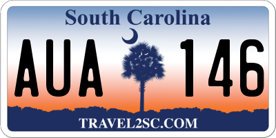 SC license plate AUA146