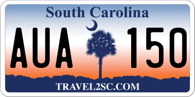 SC license plate AUA150