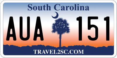 SC license plate AUA151
