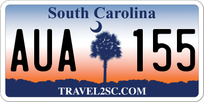 SC license plate AUA155