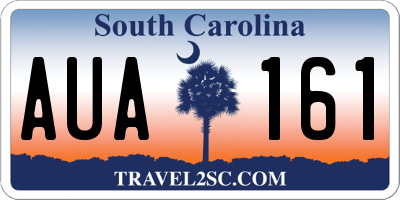 SC license plate AUA161