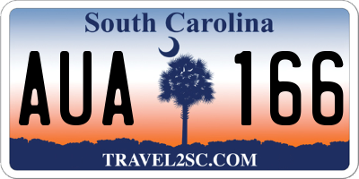 SC license plate AUA166