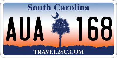 SC license plate AUA168
