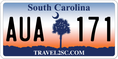 SC license plate AUA171