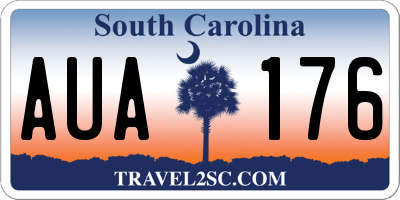 SC license plate AUA176