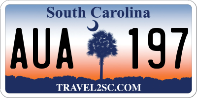 SC license plate AUA197
