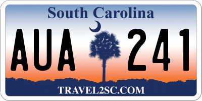 SC license plate AUA241