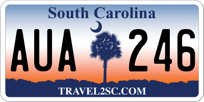 SC license plate AUA246