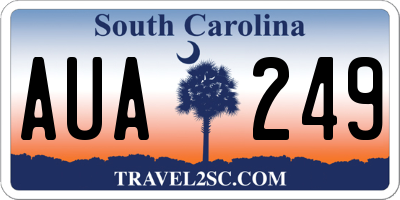 SC license plate AUA249