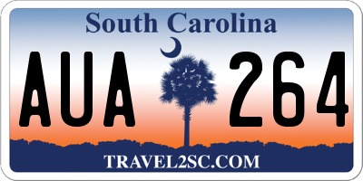 SC license plate AUA264