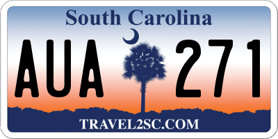 SC license plate AUA271