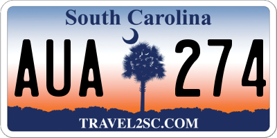 SC license plate AUA274