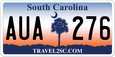 SC license plate AUA276