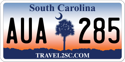 SC license plate AUA285