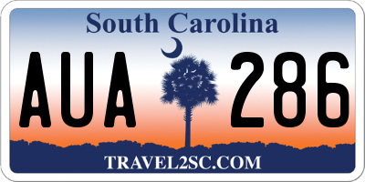 SC license plate AUA286