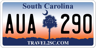 SC license plate AUA290