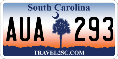 SC license plate AUA293