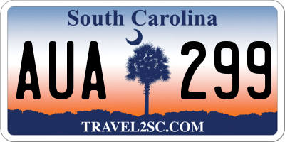 SC license plate AUA299