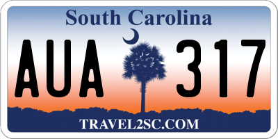 SC license plate AUA317