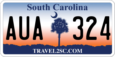 SC license plate AUA324