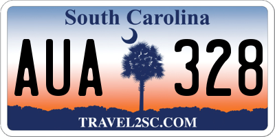 SC license plate AUA328