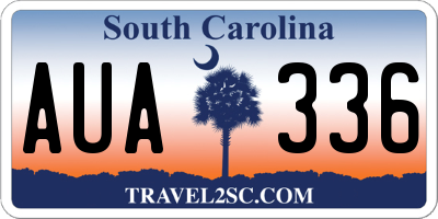 SC license plate AUA336