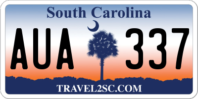 SC license plate AUA337