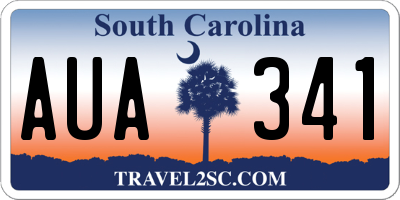 SC license plate AUA341