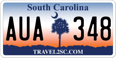 SC license plate AUA348
