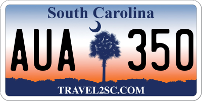 SC license plate AUA350