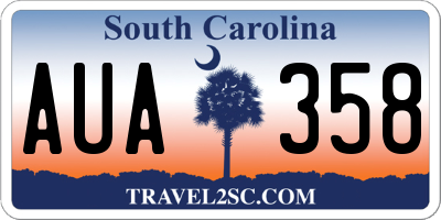 SC license plate AUA358