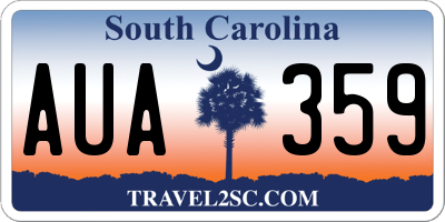 SC license plate AUA359