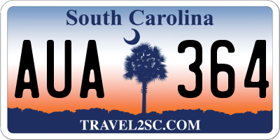 SC license plate AUA364