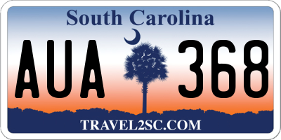 SC license plate AUA368