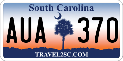 SC license plate AUA370