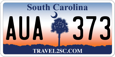 SC license plate AUA373