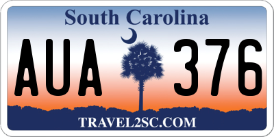 SC license plate AUA376