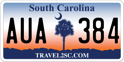 SC license plate AUA384