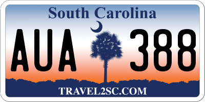 SC license plate AUA388