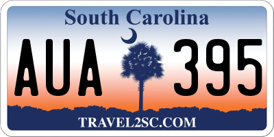 SC license plate AUA395