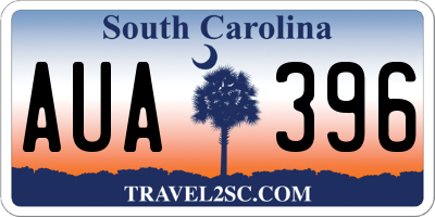 SC license plate AUA396