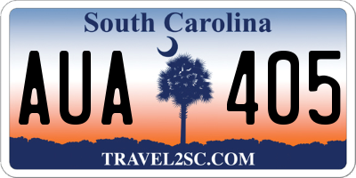 SC license plate AUA405