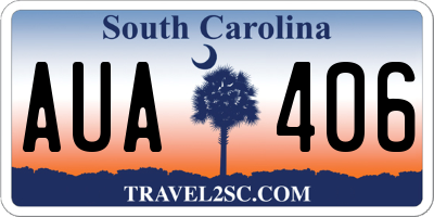 SC license plate AUA406